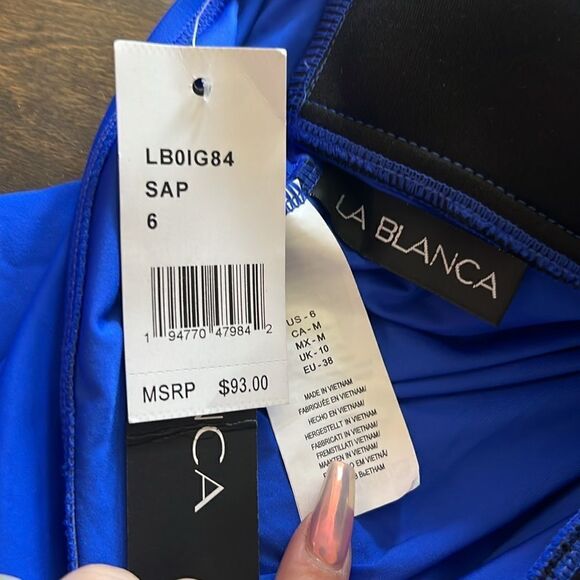 NWT Island Goddess Halter Tankini Top - Saphire - Picture 8 of 13